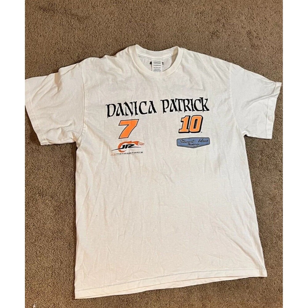 Danica Patrick Nascar Shirt JR Motorsports #7 & Stewart Haas #10 Large Vintage